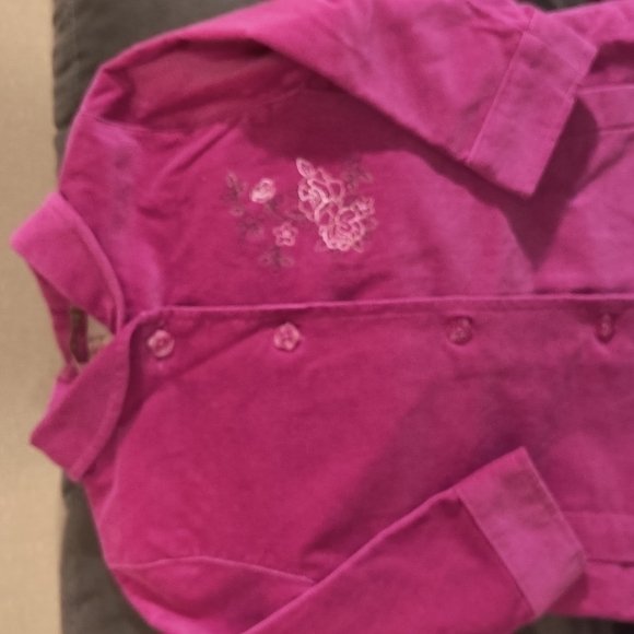 George Other - 𝅺george Pink Little Girl Velour Coat For 24 monts
